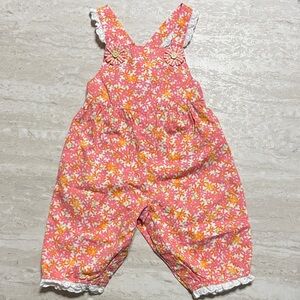 Gymboree Pink Floral Kids Overalls